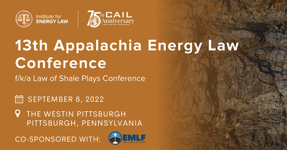 13th Appalachia Energy Law Conference