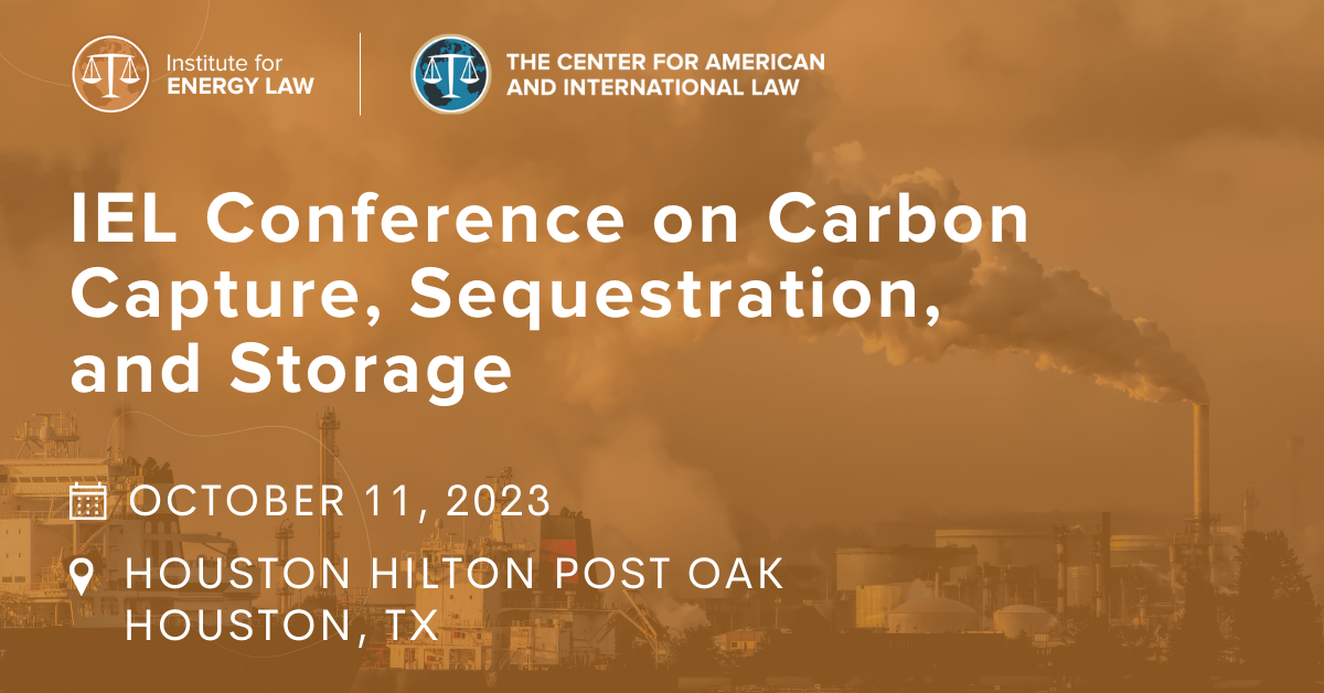 IEL Conference on Carbon Capture, Utilization, and Storage